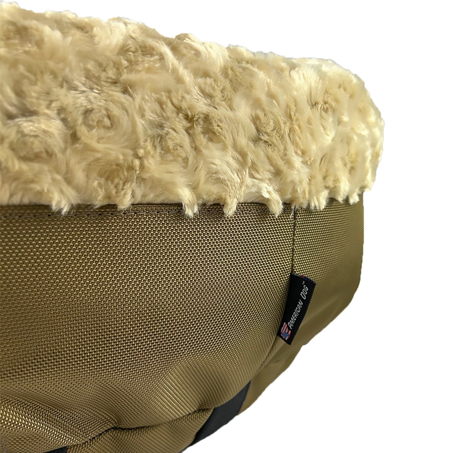 Dog Bed - Round Bolstered Furvana™ Made In USA | American Dog
