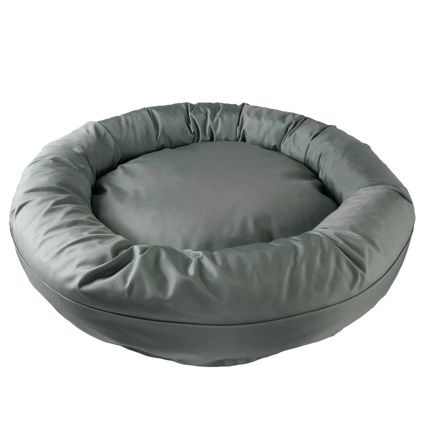 Gray pet bed on a white background