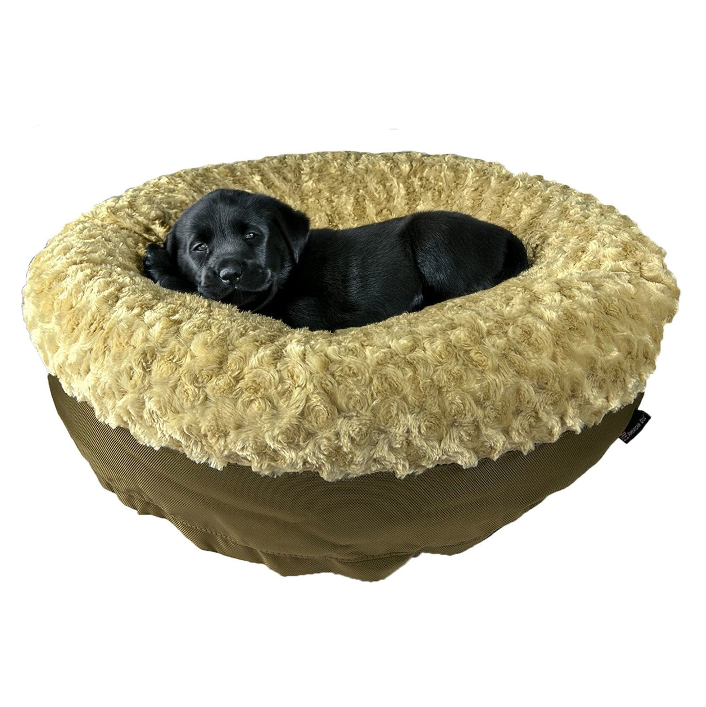Dog Bed - Round Bolstered Furvana™ Made In USA | American Dog